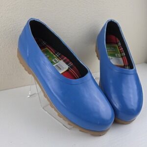MidWest Rain & Garden Loafers  Blue Red Plaid Women's Size 8 Brand New With Tags